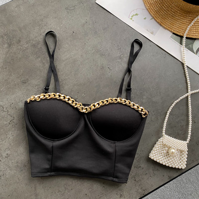 Top scurt de dama cu inel metalic