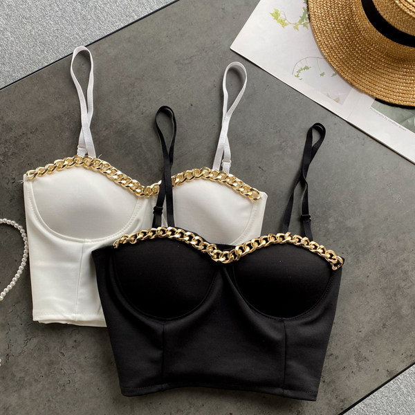 Top scurt de dama cu inel metalic