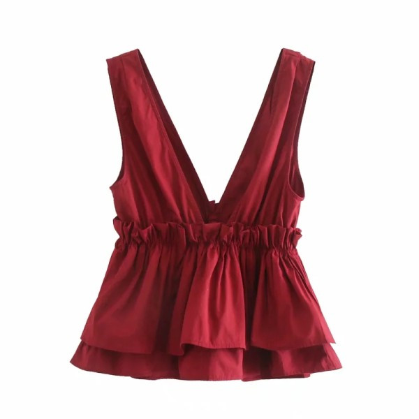 Maieu de vară de damă cu un decolteu profund în formă de spitz