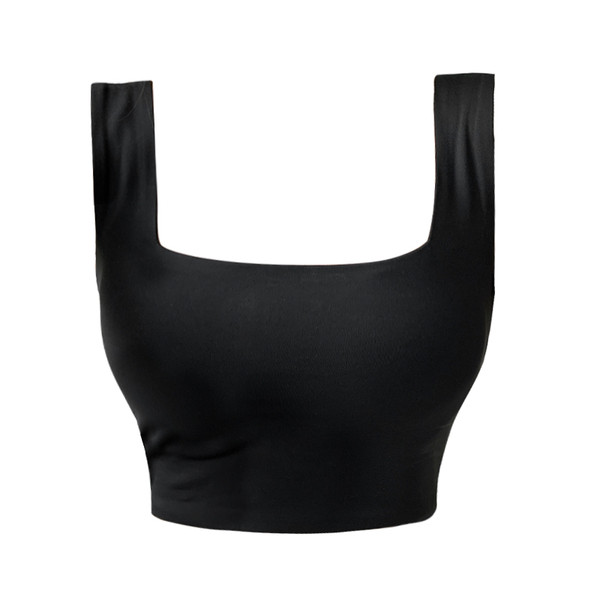 Bustiera scurta de dama cu bretele groase si decolteu patrat