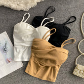 Maieu scurt de damă cu bretele în diferite culori