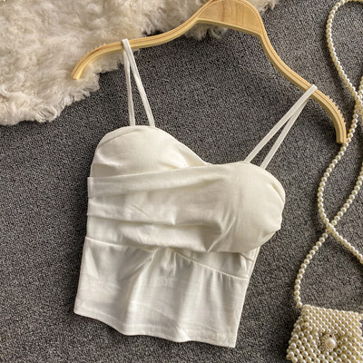 Maieu scurt de damă cu bretele în diferite culori