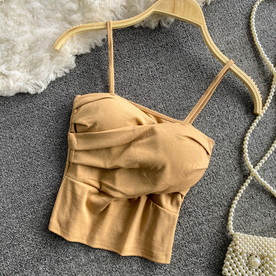 Maieu scurt de damă cu bretele în diferite culori