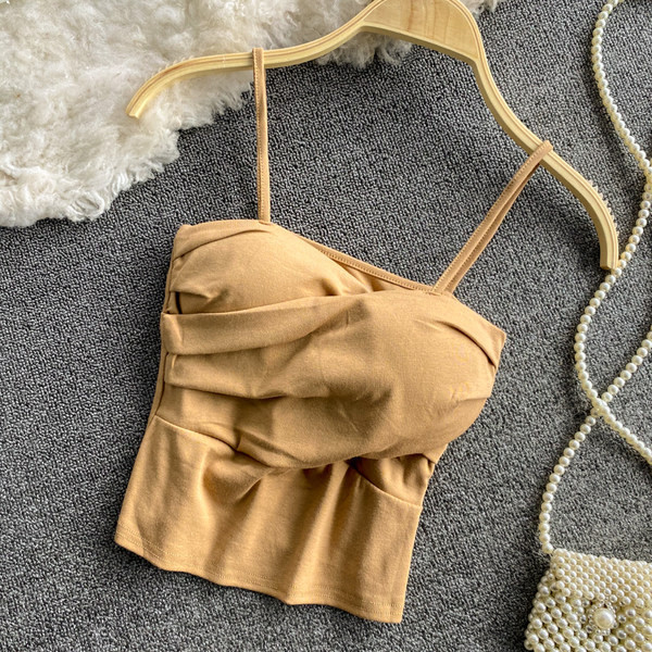 Maieu scurt de damă cu bretele în diferite culori