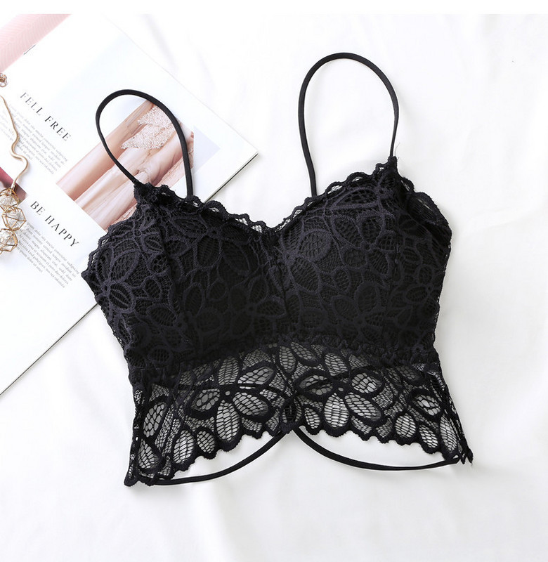 Bustiera scurta de dama cu dantela si cravate pe spate