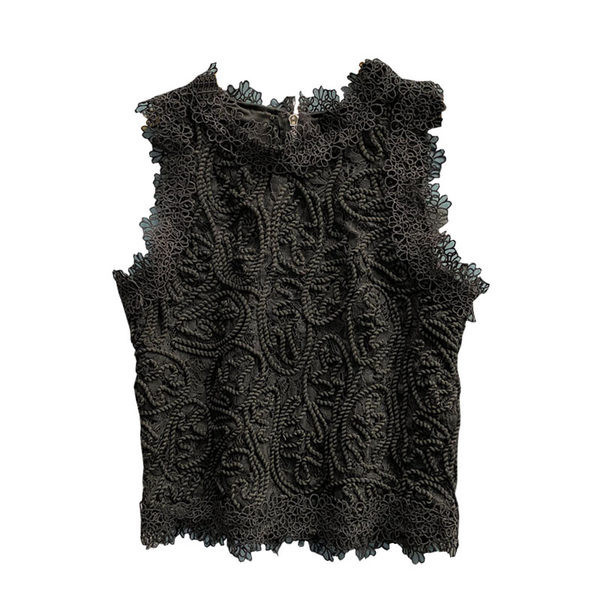 Maieu de damă cu broderie și decolteu oval