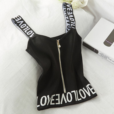 Maieu casual dama cu fermoar si bretele late