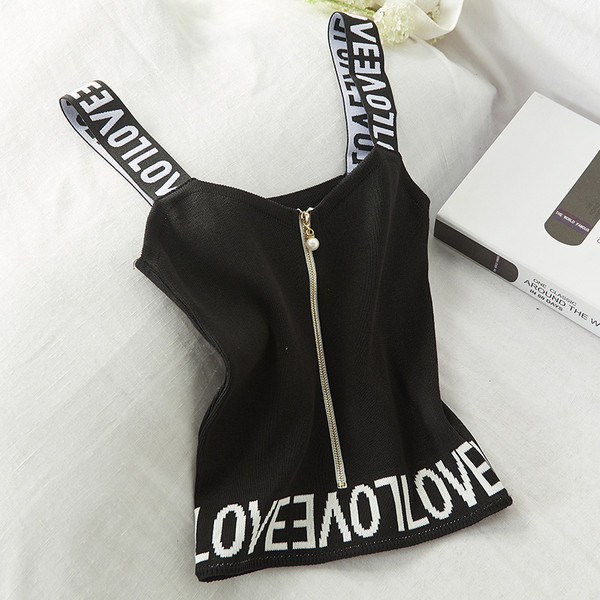 Maieu casual dama cu fermoar si bretele late