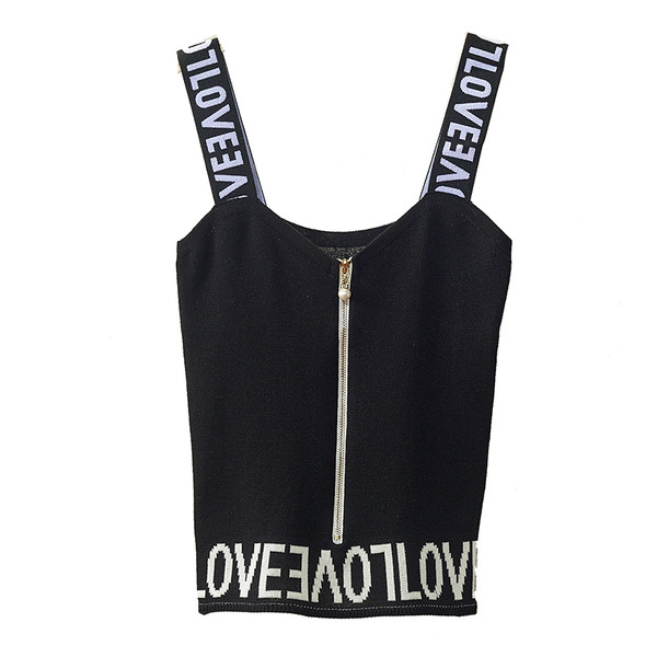 Maieu casual dama cu fermoar si bretele late