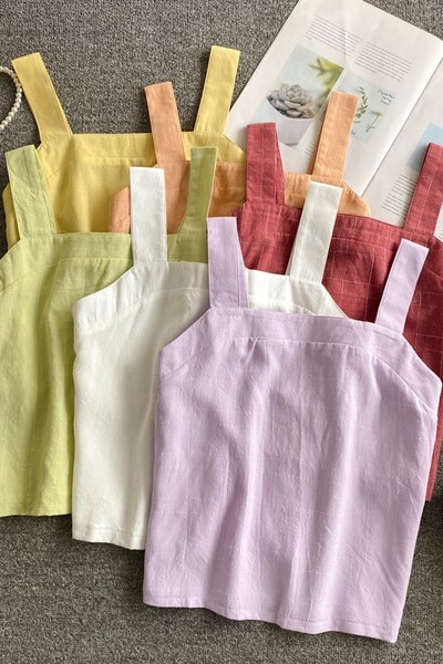 Maieu modern de damă cu bretele largi - culori diferite