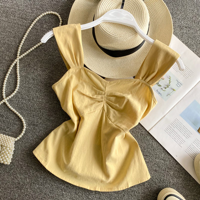 Γυναικείο καθημερινό αμάνικο με φαρδύ τιραντάκια