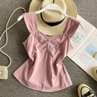 Γυναικείο καθημερινό αμάνικο με φαρδύ τιραντάκια