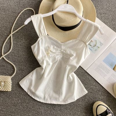 Γυναικείο καθημερινό αμάνικο με φαρδύ τιραντάκια