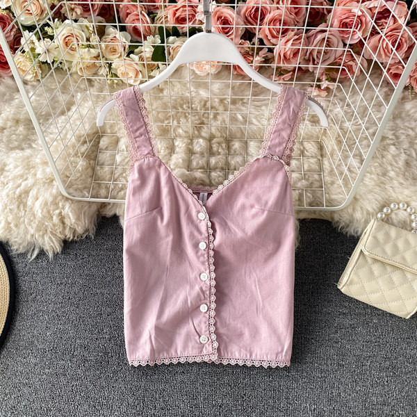 Maieu de damă cu nasturi și decolteu spitz în mai multe culori