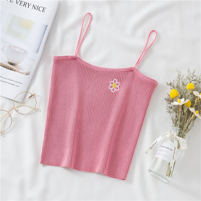 Maieu de dama model nou cu broderie si bretele subtiri