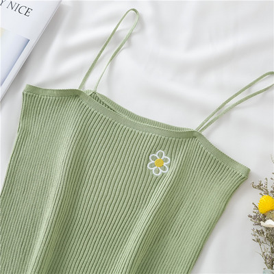 Maieu de dama model nou cu broderie si bretele subtiri