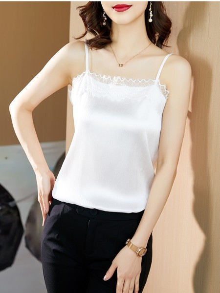 Maieu modern de dama - cu bretele subtiri si dantela