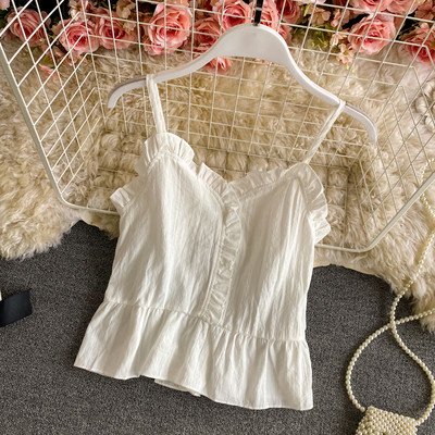 Maieu modern de damă cu bucle și bretele subțiri