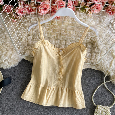 Maieu modern de damă cu bucle și bretele subțiri