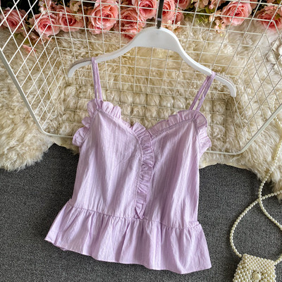 Maieu modern de damă cu bucle și bretele subțiri