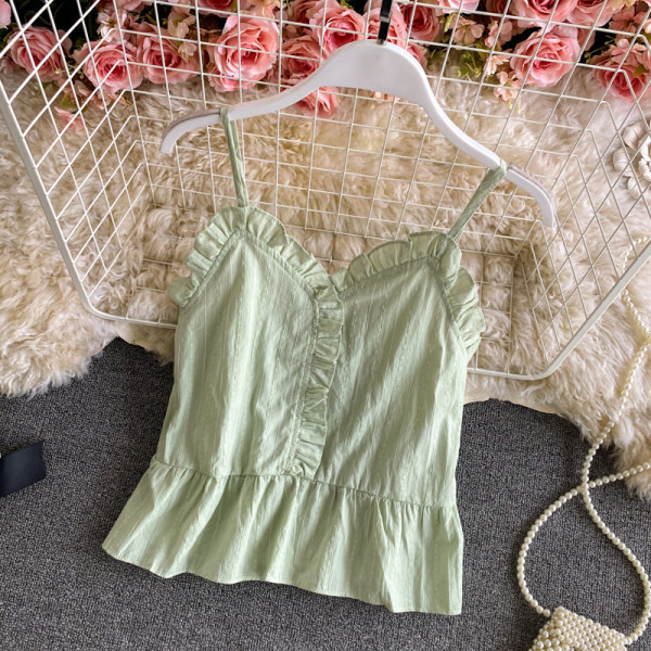 Maieu modern de damă cu bucle și bretele subțiri