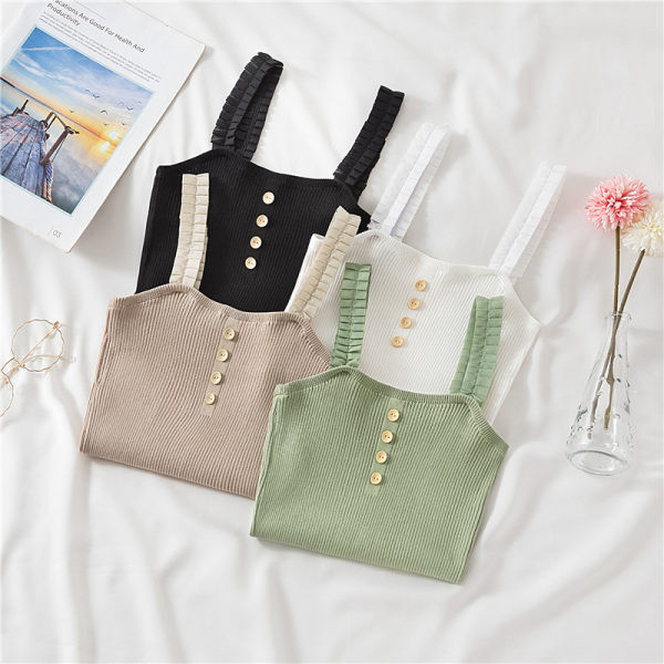 Maiou de zi cu zi pentru damă cu nasturi în mai multe culori