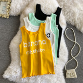 Maieu de damă cu inscripție și bretele largi