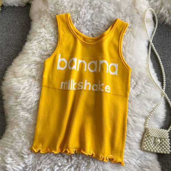 Maieu de damă cu inscripție și bretele largi