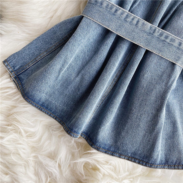 Bustieră de damă modernă din denim cu curea