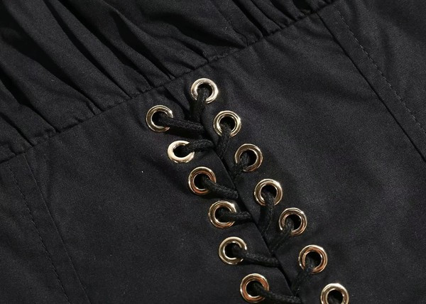 Bustiera scurta cu cravate si bretele late