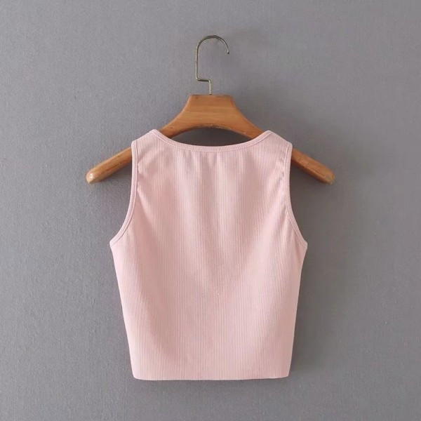 Maieu scurt cu guler non-standard pentru femei