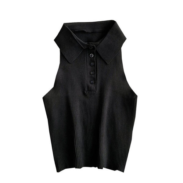 Maieu de damă cu nasturi și guler