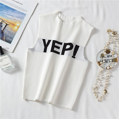 Ženska dnevna majica bez rukava sa natpisom