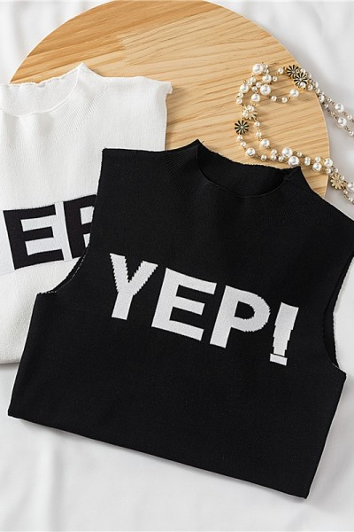 Ženska dnevna majica bez rukava sa natpisom