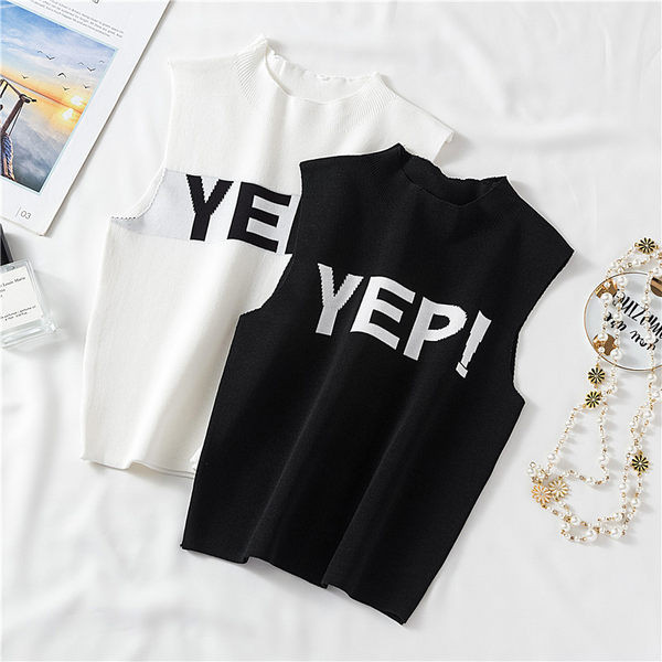 Ženska dnevna majica bez rukava sa natpisom