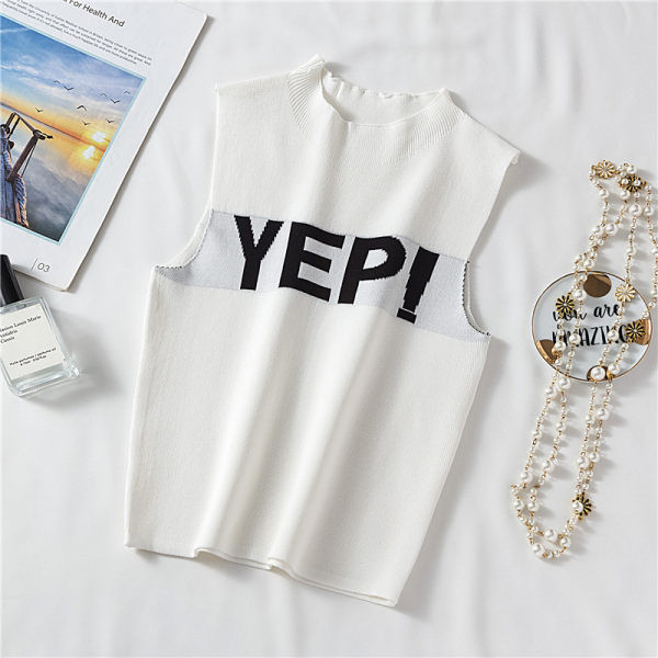 Ženska dnevna majica bez rukava sa natpisom