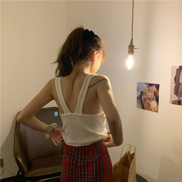 Top scurt de dama cu bretele groase