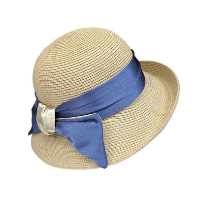 Palarie de vara dama cu panglica din satin