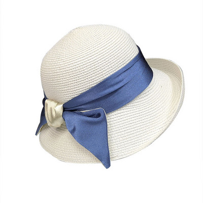 Palarie de vara dama cu panglica din satin