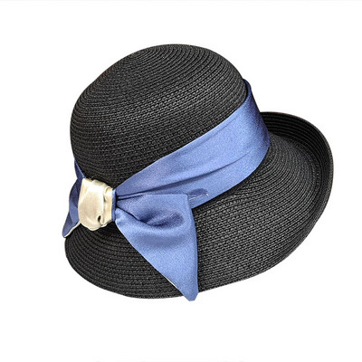 Palarie de vara dama cu panglica din satin