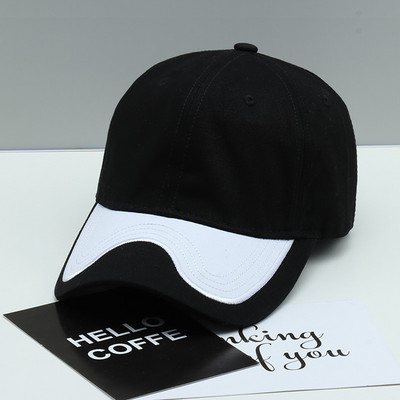 Palarie de dama cu vizor in culoarea alb-negru potrivita pentru vara