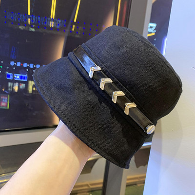 Palarie casual de dama potrivita pentru vara cu element metalic