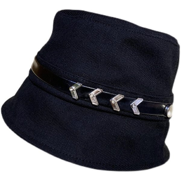 Palarie casual de dama potrivita pentru vara cu element metalic