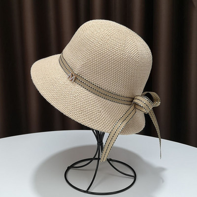 Pălărie de protecție solară pentru femei cu panglică