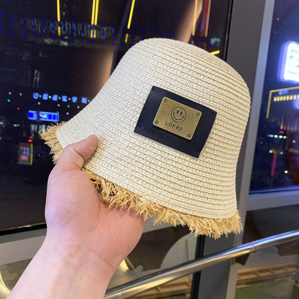 Palarie de dama de paie model nou cu emblema