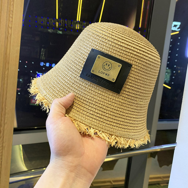 Palarie de dama de paie model nou cu emblema