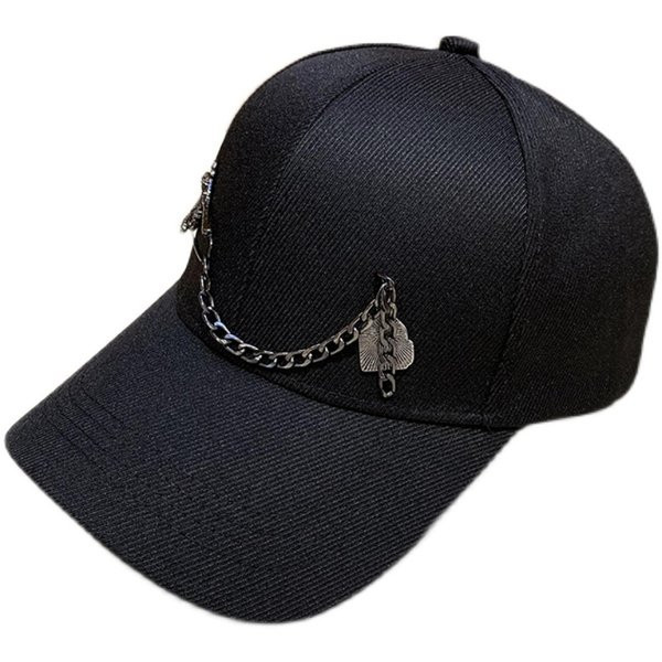 Palarie moderna de dama cu vizor si lant metalic