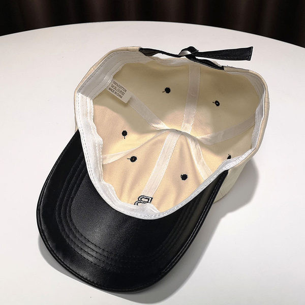 Palarie de vara dama cu viziera din piele