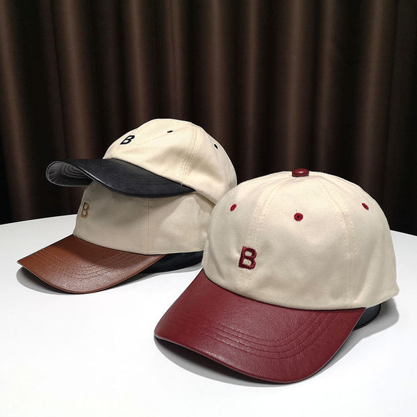 Palarie de vara dama cu viziera din piele