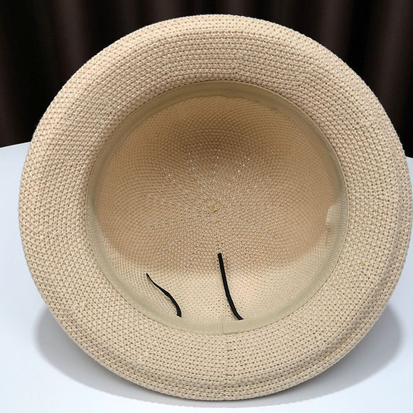 Pălărie de plajă pentru femei cu panglică
